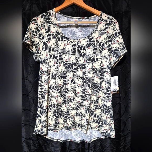 Disney Women's Black and Cream Graphic Top - Picture 1 of 4